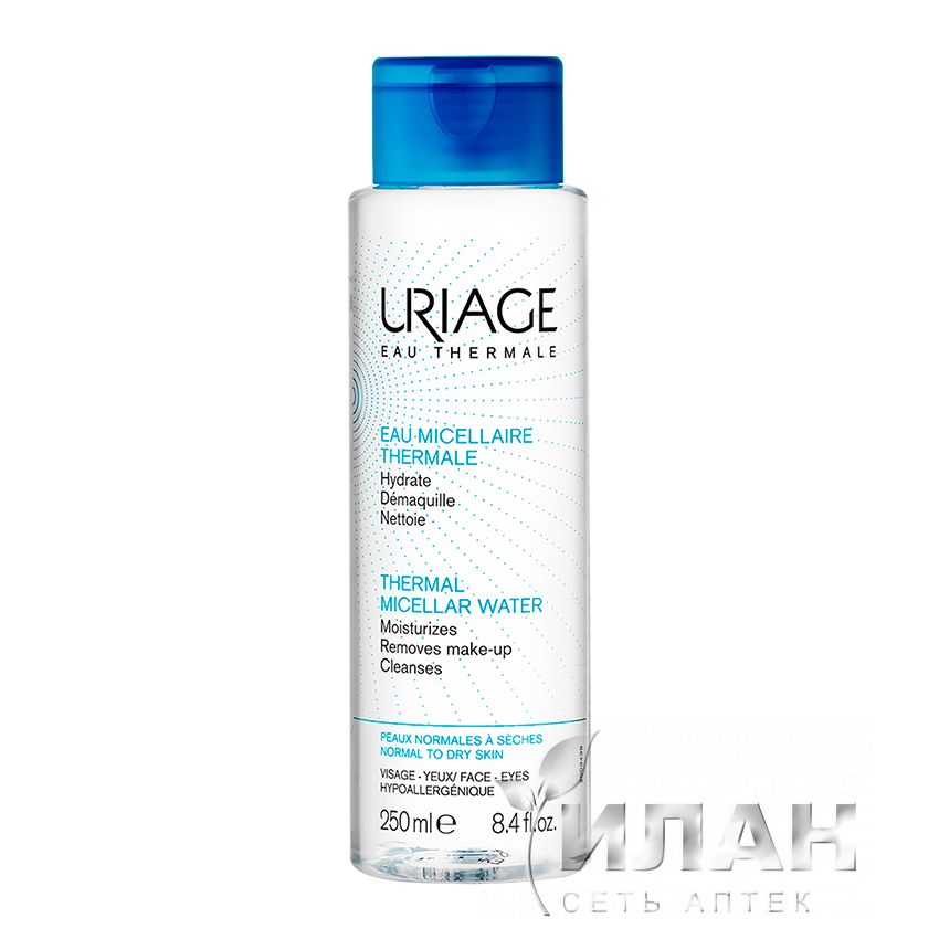 Урьяж вода мицеллярная очищающая для нормальной и сухой кожи (Uriage thermal micellar water normal to dry skin)
