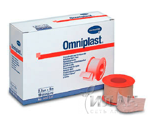 Пластырь "Omniplast" цв кожи 1,25см х 5м пласт