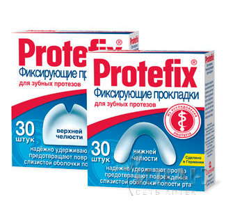 Протефикс (Protefix) фиксирующие прокладки для верхней челюсти 