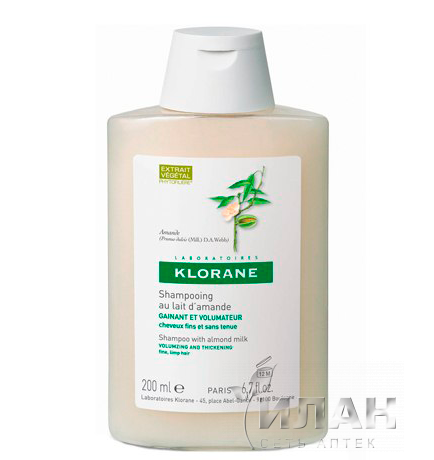 Клоран (Klorane) шампунь с молочком миндаля для тонких волос