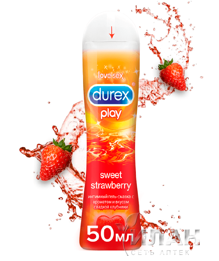 Гель-смазка "Durex" Play Sweet Strawberry