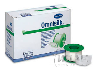 Пластырь "Omnisilk" гипоаллергенный цв белый 1,25см х 5м пласт