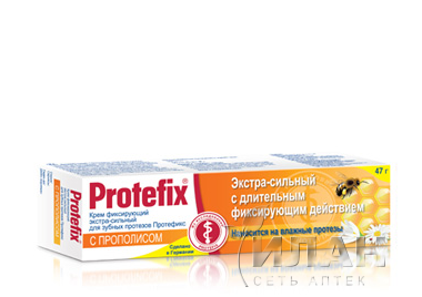 Протефикс с прополисом (Protefix) крем фиксирующий экстра-сильный для зубных протезов