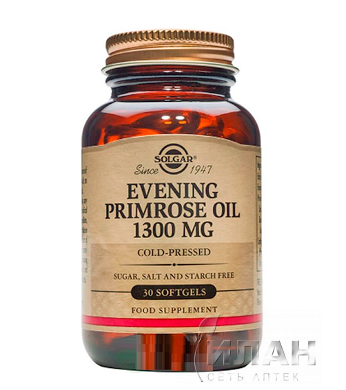Солгар Масло Примулы вечерней 1300 мг (Solgar Evening Primrose Oil 1300 mg)