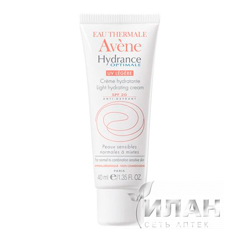 Авен Гидранс Оптималь UV20 Лежер Увлажняющий защитный крем (Avene Hydrance Optimale UV Legere SPF 20 protective hydrating cream)